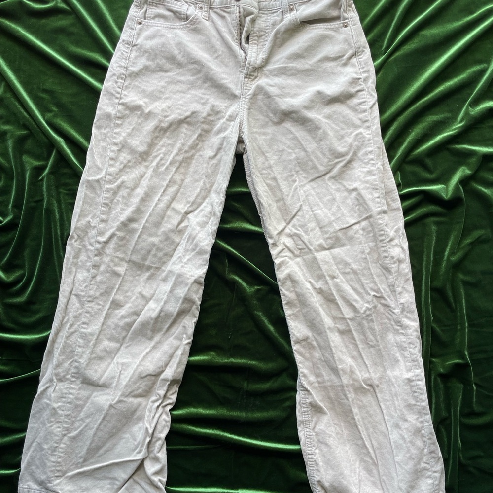 GAP Women's Wide Leg Pants - Light Gray